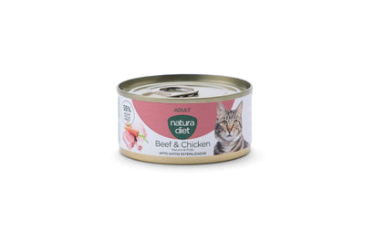 NATURA DIET CAT Paté Adult Beef & Chicken 85g x 24 uds