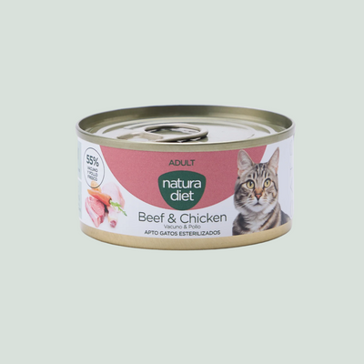 Natura Diet Cat Paté Adult Beef & Chicken 85g x 24 uds