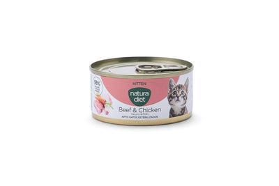 NATURA DIET CAT Paté Kitten Beef & Chicken 85g x 24 uds