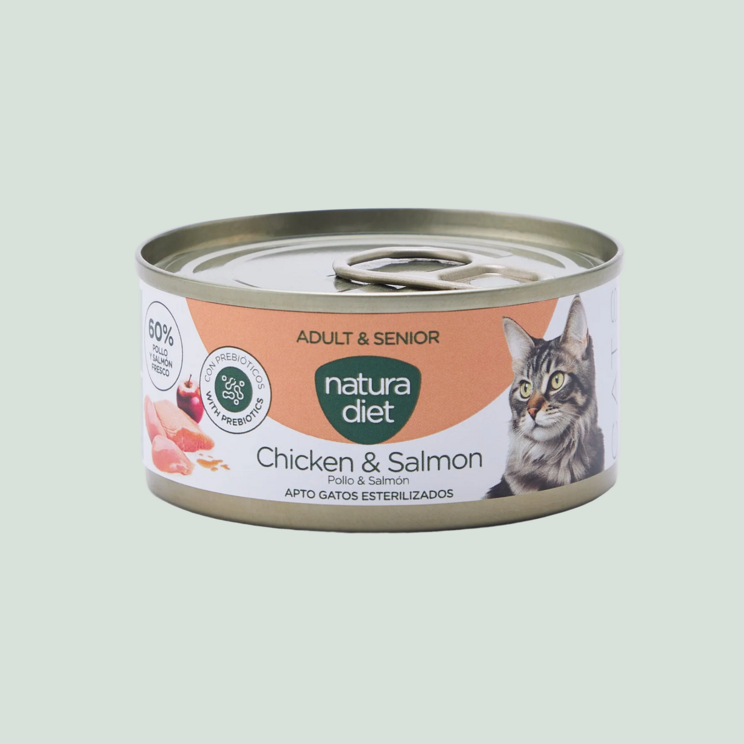 Natura Diet Cat Paté Adult Chicken & Salmon 85g x 24 uds