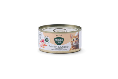Natura Diet Cat Paté Kitten Salmon & Chicken 85g x 24 uds