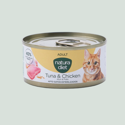Natura Diet Cat Paté Adult Tuna & Chicken 85gr x 24 uds