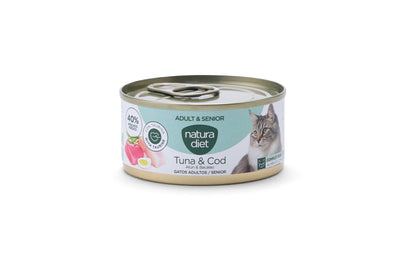 NATURA DIET CAT Paté Adult & Senior Tuna & Cod 85g x 24 uds